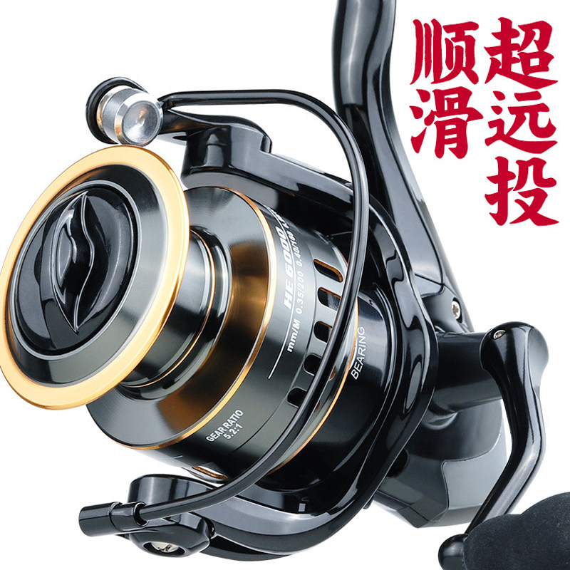 全金属渔轮纺车轮渔线鱼线抛竿海
