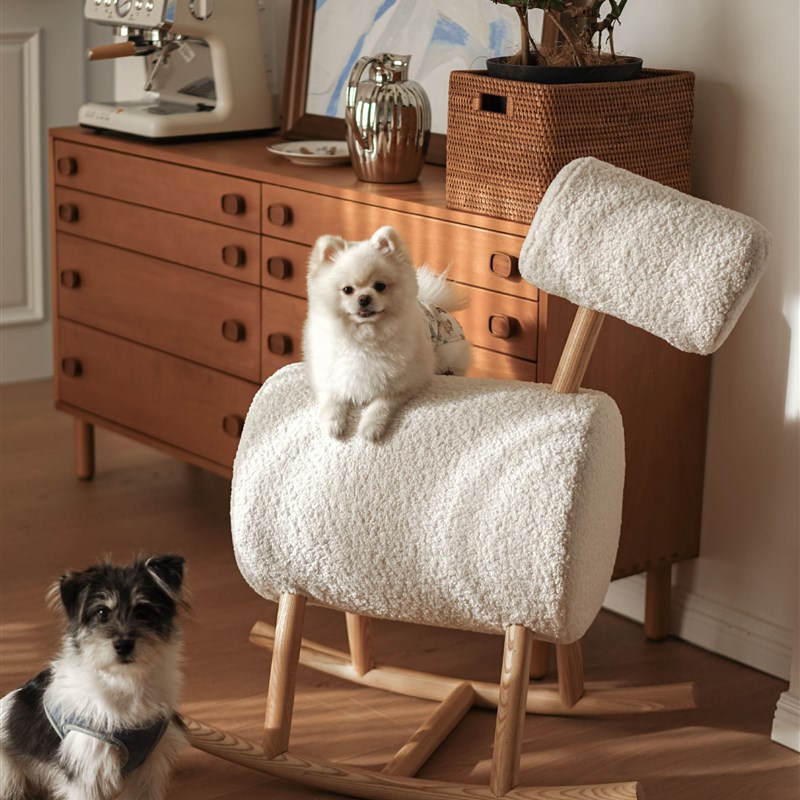 集木室物所/木马摇摇椅儿童家用实木简约现代阳台休闲单人儿童