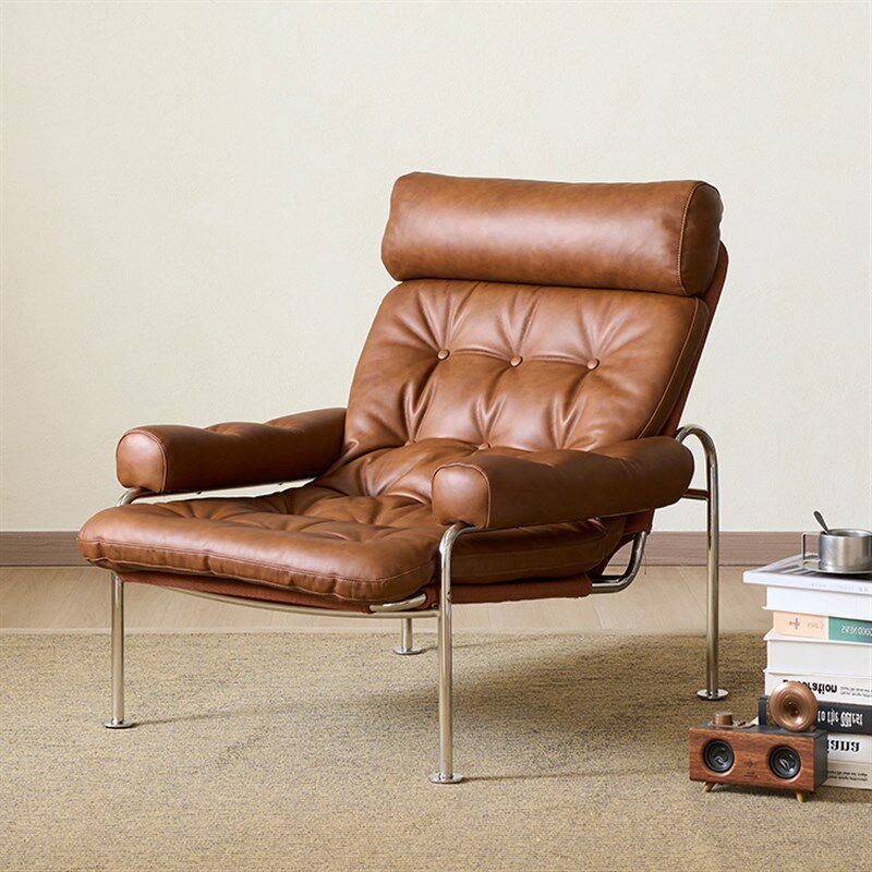 中古风包豪斯休闲 沙发椅客厅阳台高级单椅设计师现代创意单