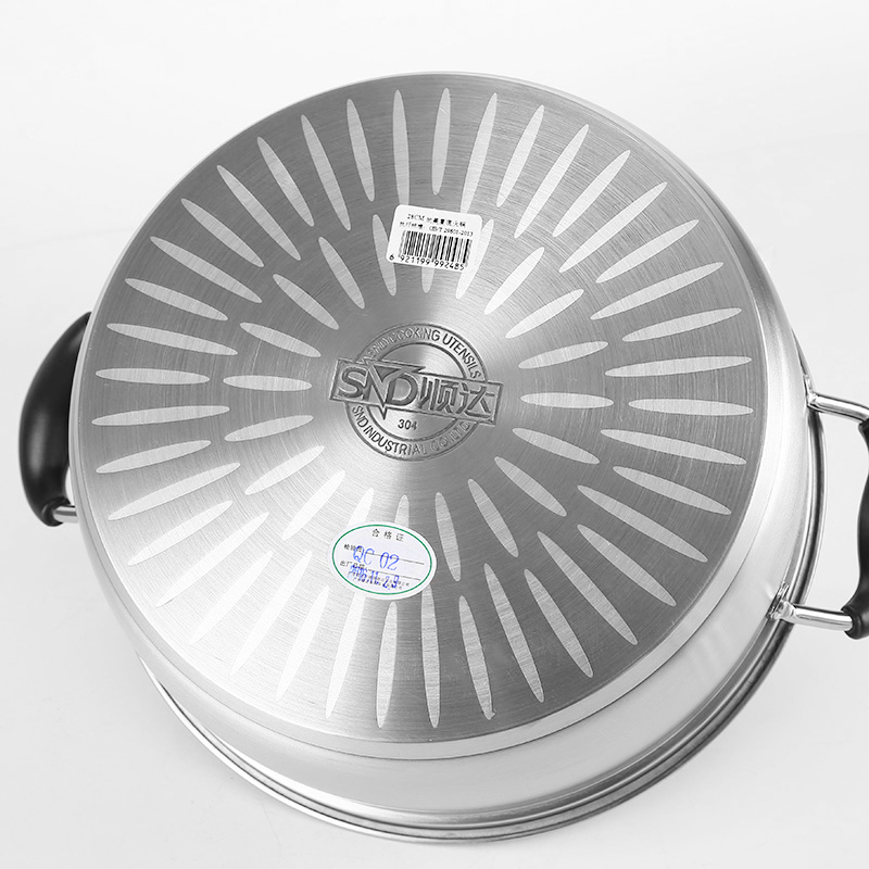 顺达火锅30不锈钢汤锅多功能家用煮锅火锅加厚底明火电磁炉通用