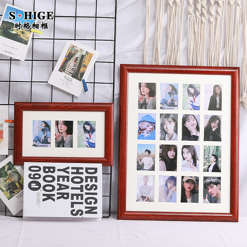 开启式简约铝合金拍立得相框挂墙3寸摆台三宫格16宫格照片框定制