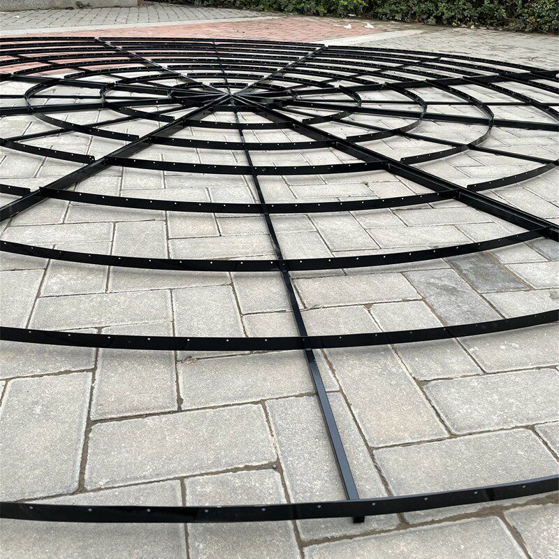 婚庆道具圆形铁艺吊顶定位珠带孔黑色圆环婚礼堂布置水晶线帘装饰