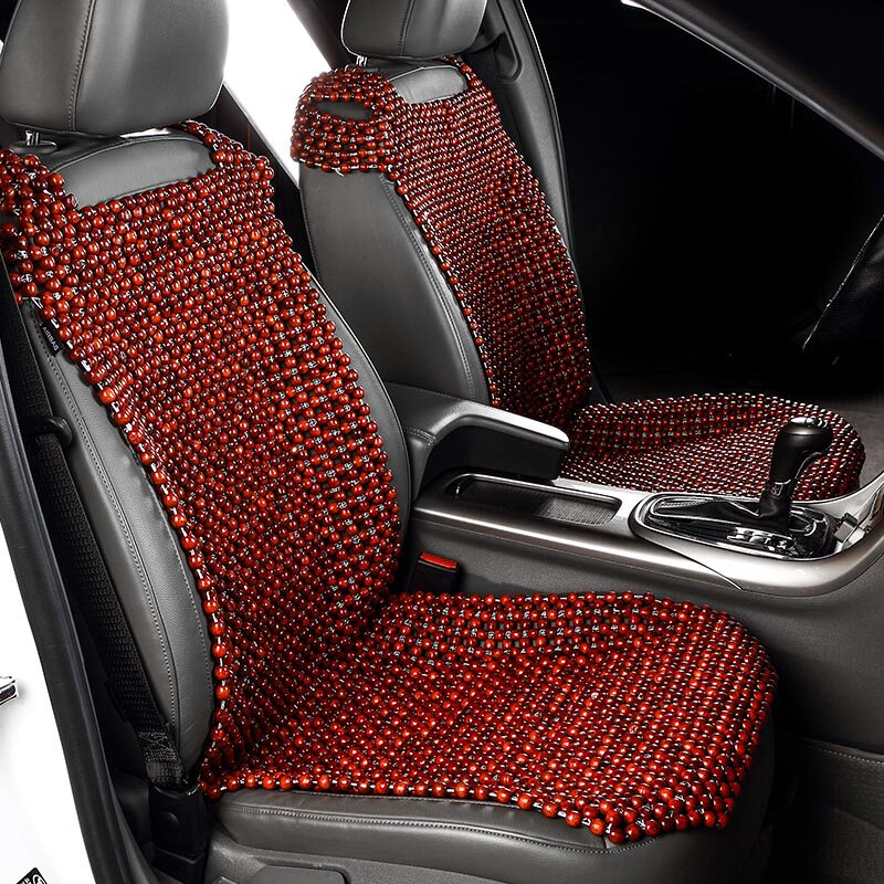 夏季汽车凉垫花梨木木珠坐垫养生按摩三件套酸枝手编草花梨座椅垫