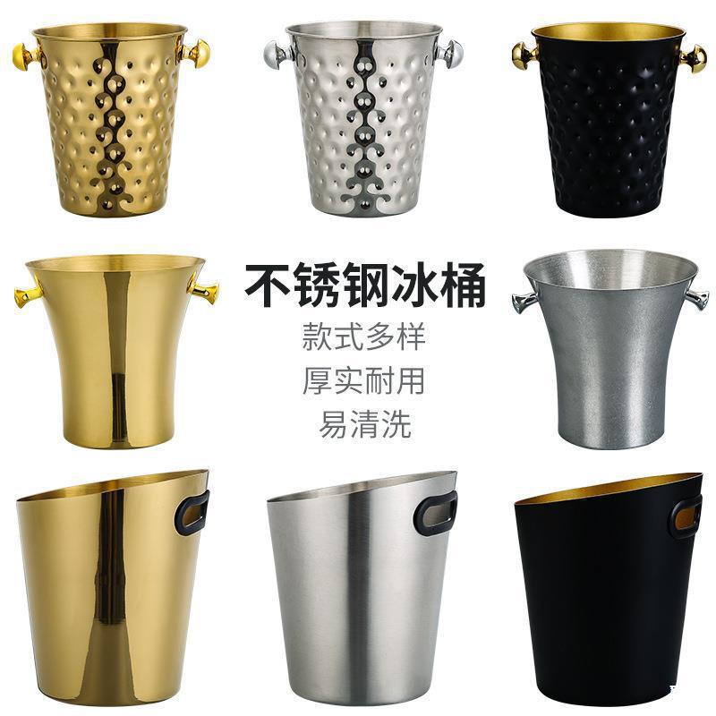 不锈钢鹿角冰桶酒吧红酒香槟桶金色鹿耳冰桶锤点香槟桶现代冰酒器