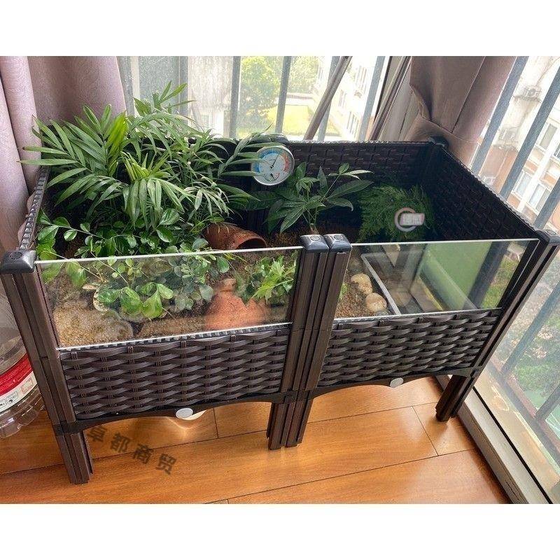 饲养箱黄缘龟专用陆龟半水龟缸生态造景龟箱安缘台缘乌龟养殖箱子图片