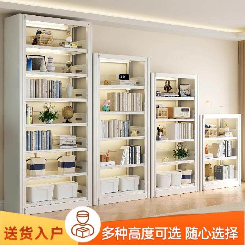 钢制图书馆书架家用落地置物架儿童书柜客厅绘本架简易铁艺置物架图片