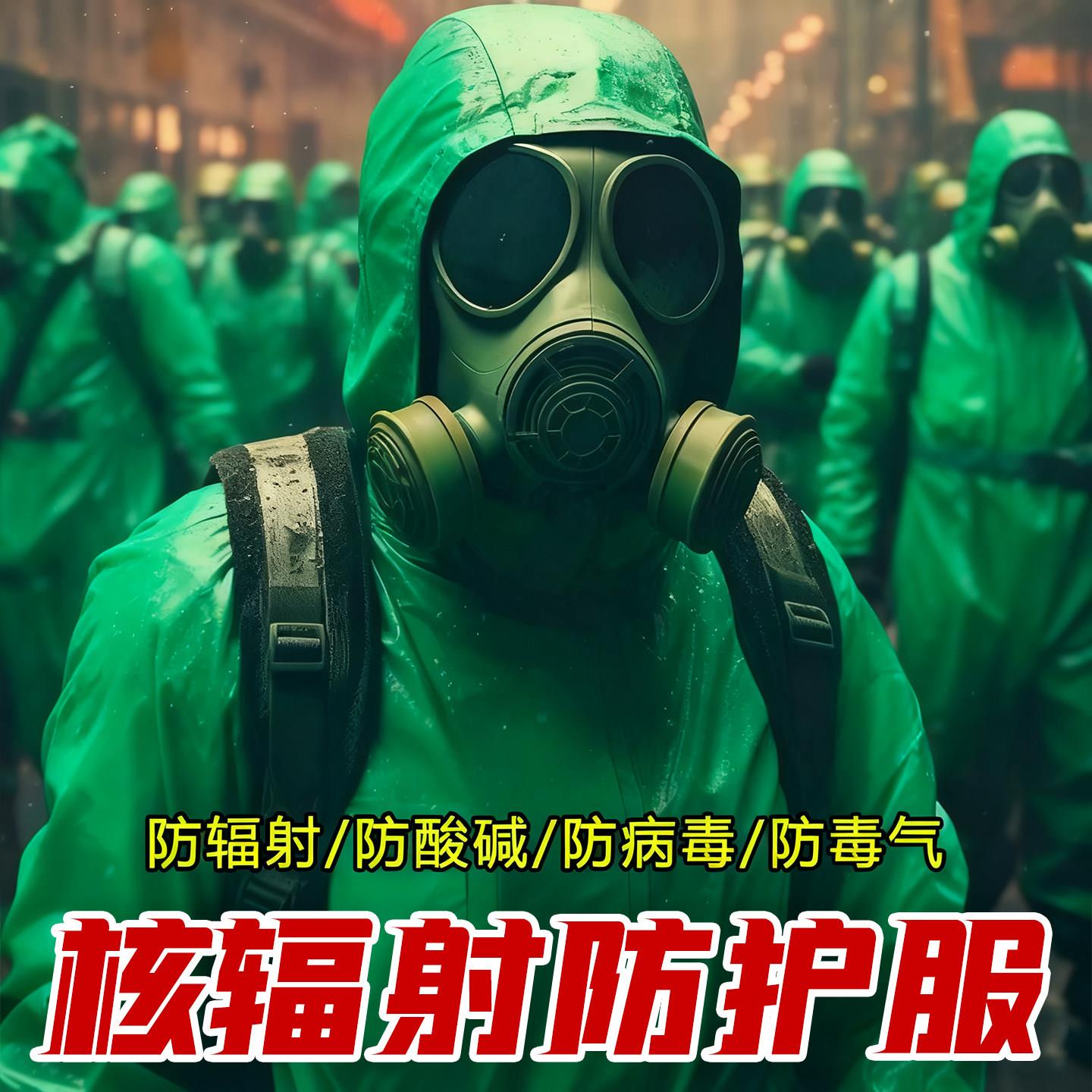 防核辐射生化服防护衣应急储备物资防化服防腐蚀连身全身耐酸碱