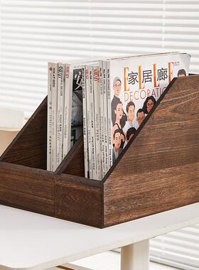 夹文件置物架公桌面收纳资盒文IAU件框办室书立式资料架文件杂志