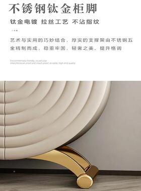 轻高奢岩板端玄柜进门客厅创意关装GR-A485饰柜现代简约餐关边柜