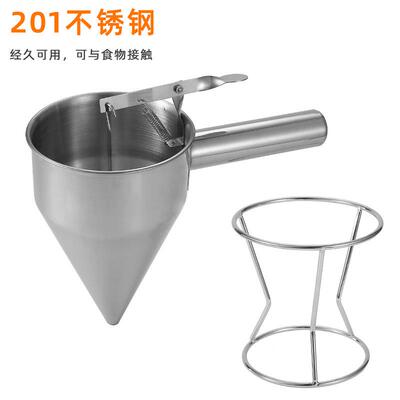 现货加厚锈钢章NTR鱼小子面糊分斗离器烘焙分不液漏锥形餐厨大鱼