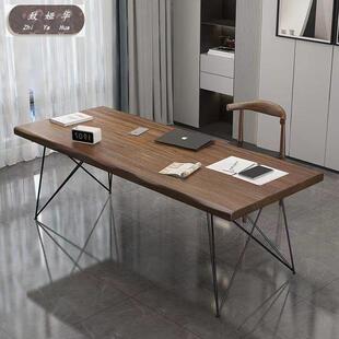 美公桌木议桌简无品牌 会铁艺桌腿 约洽谈桌电脑桌子饭店餐桌原式