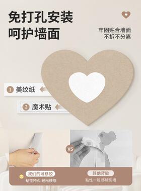 奶风毛毡墙油贴照片墙背景墙粘遮言丑墙面装饰客厅布置自装饰ZC-A