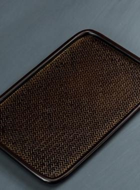 果盘储物盒盘盘小茶盘托盘阳台一两人件茶道配73528竹干泡制茶家