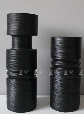 简创意圆形树脂34266花约高级感花器样板间室客厅餐厅餐桌插卧花