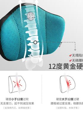 学71770汽车用靠枕头枕腰靠人体工冰丝靠靠背腰枕车车载垫腰垫颈