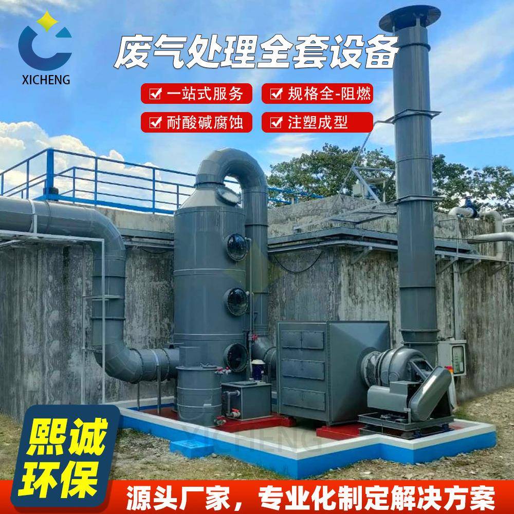 废气处理成套设备酸洗塔PP喷淋塔工业除尘塔生物化学实验室净化塔