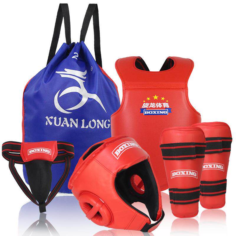 PU加厚 散打护具全套成人儿童拳击护具套装搏击陪练泰拳武术训练
