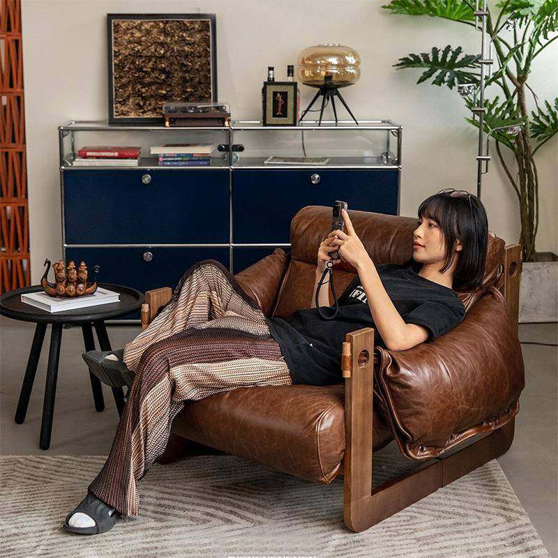 懒人沙发单人客厅意式复古休闲设计师轻奢实木泽西岛沙发椅躺椅,鲜花速递/花卉仿真/绿植园艺,割草机/草坪机,淘宝优惠券,粉丝福利购,淘宝优惠卷