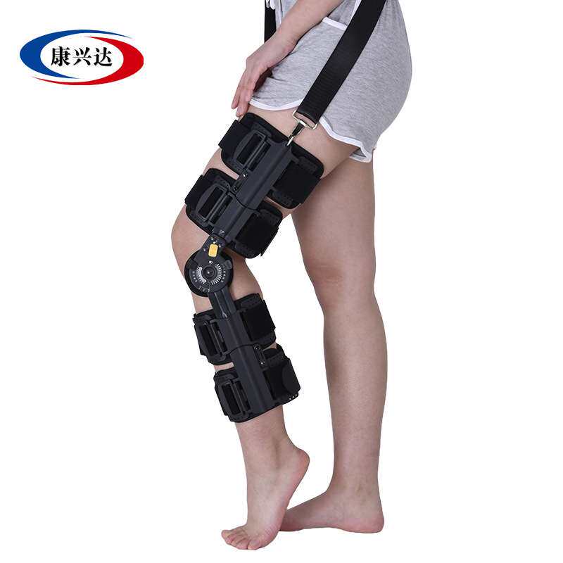 新款护膝固定支具 按扣式膝关节可调运动护具骨折固定支具厂家