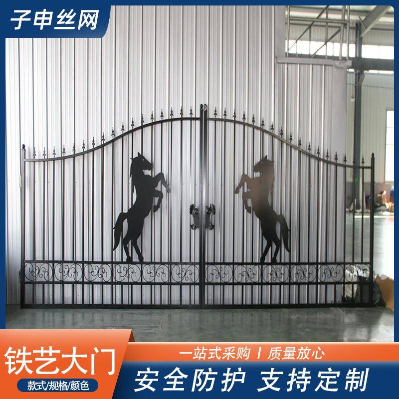 简约庭院入户门防盗门铁艺大门幼儿园学校户外别墅铁门花园门