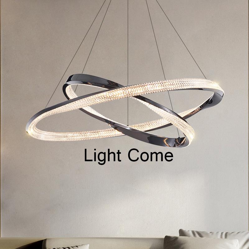 新款客厅吊灯现代简约大气卧室灯意式极简轻奢铝材设计师餐厅灯具