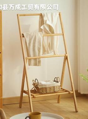 床头晚放服神器LXV上民宿衣卧室床件边临时挂衣架落地置物架一
