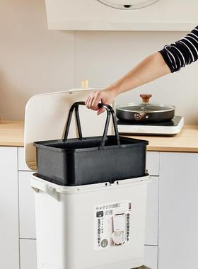 日家UYW用式压厨桶房垃圾高款干湿分离脚踏式可移动按高颜值带内