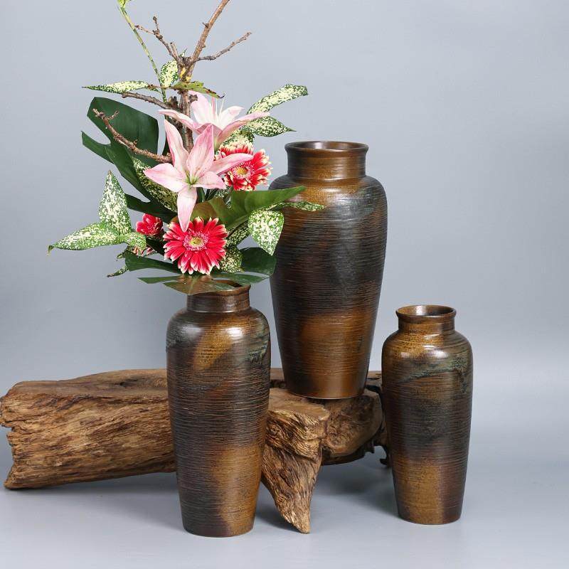 新中式厅干陶瓷花瓶柳花瓶大口径花鲜花摆件客中华艺剑山柳瓶插花,家居饰品,花瓶,淘宝优惠券,粉丝福利购,淘宝优惠卷