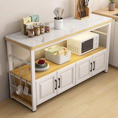 厨房小桌台家用落地式层30台cm窄多边柜3h0T2402功多能操作加厚厨