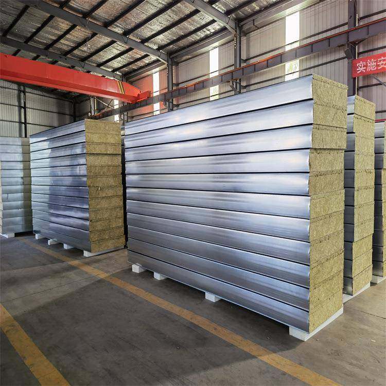 彩钢净化HUV硅岩板层压岩型不锈钢棉夹芯板防火隔热彩钢双复合夹