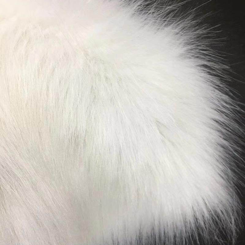 现货11RFA0g白色仿狐狸毛造毛绒人布料绒纺家面料0布料长毛绒
