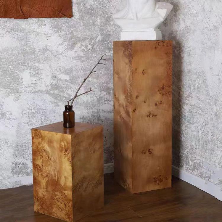 中古风木桩墩子树瘤居艺术家厅书客房玄关高级摆感展DVS示台落地