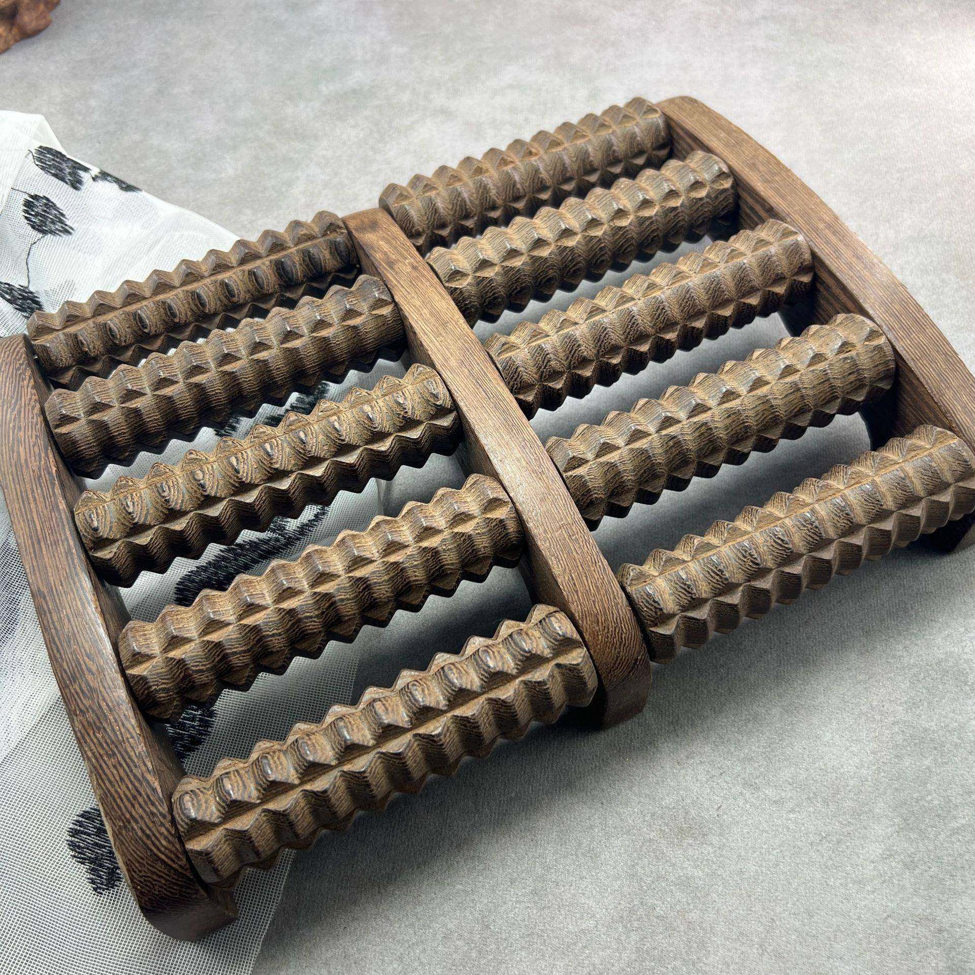 鸡翅木脚底摩器足底木质滚木轮多实规格按VRO木艺制木