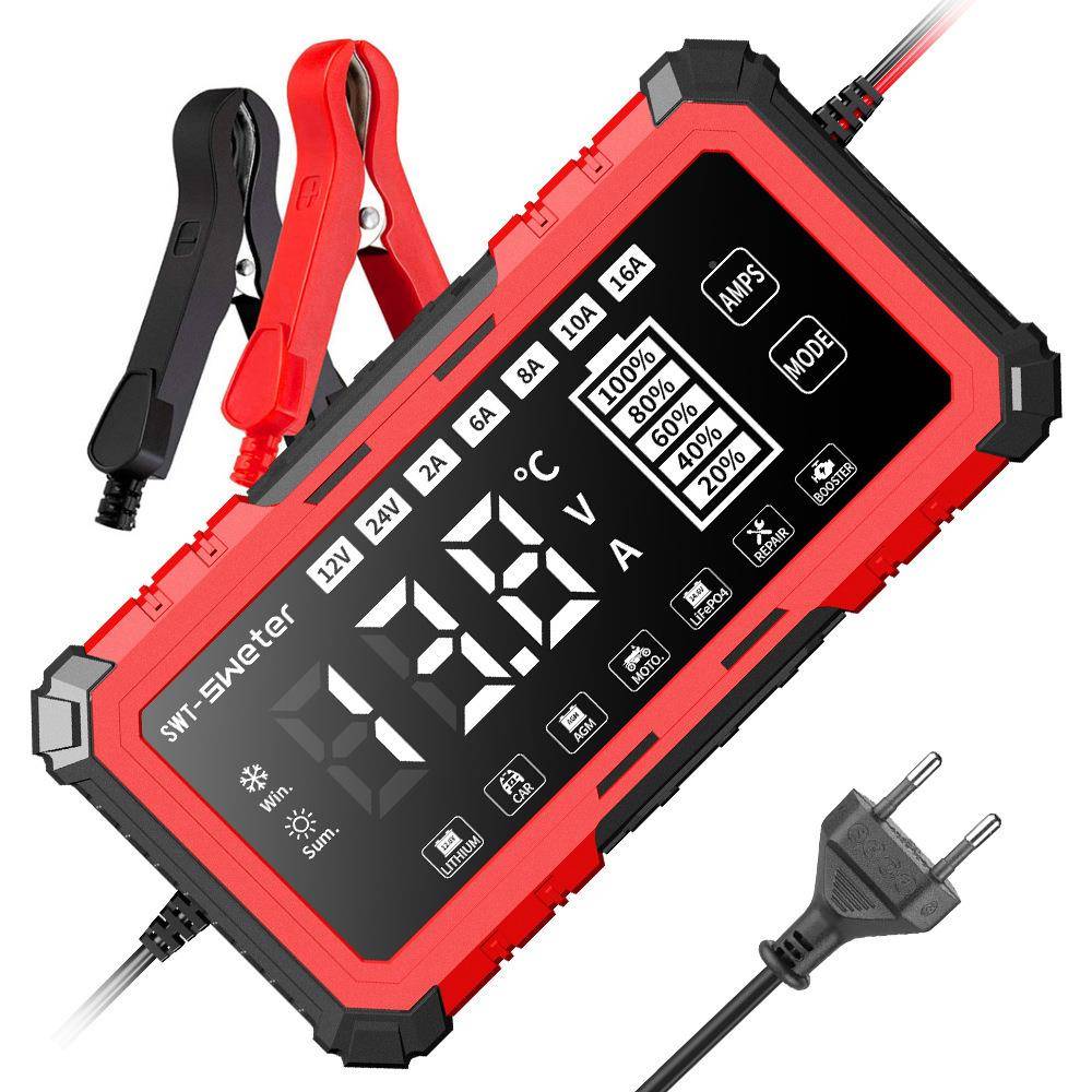 12V6A/4V8ASWT-1608磷酸2铁锂2铅酸蓄电池汽车电瓶充电器11V充电