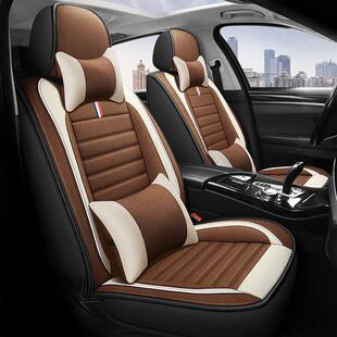 602汽车坐垫新款 舒通亚布艺座套透气适麻厂家直 全包用围座套四季