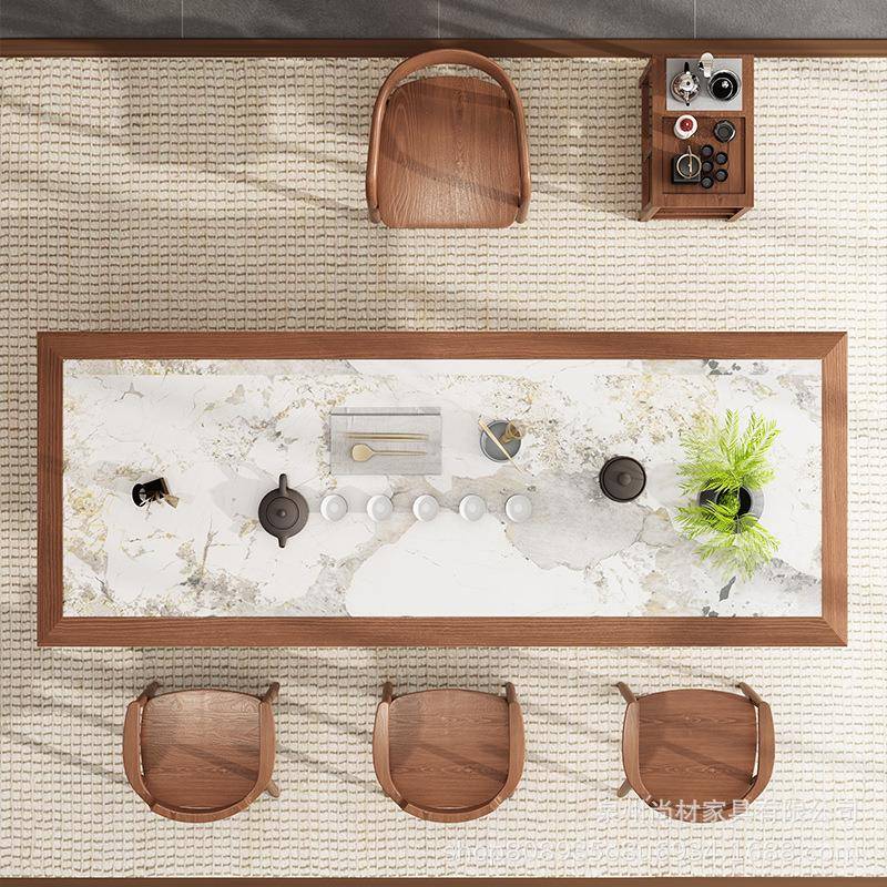 岩板木茶实NGS桌原木板桌茶椅组合客厅办公室泡大茶桌轻奢高级感