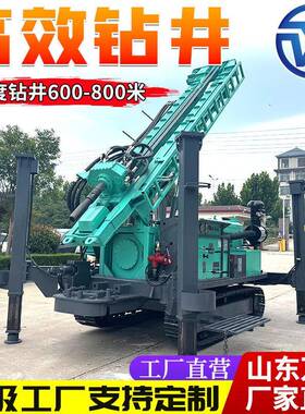 履式动水气井钻机6IWI00米岩石井机大型带水气两用液打压钻井机