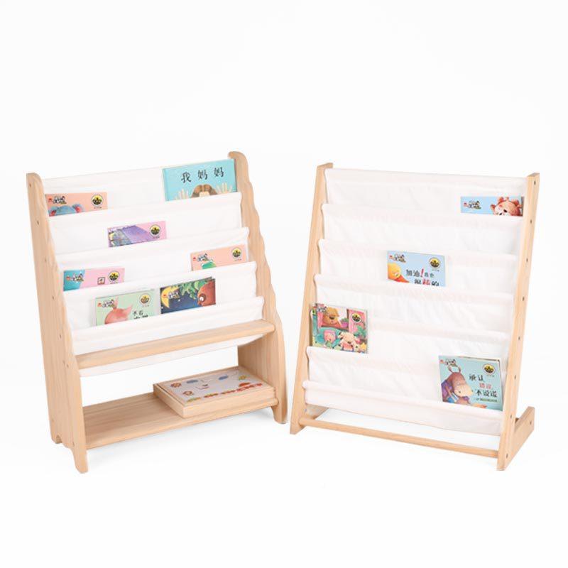 北欧风儿童房书架志简易实木7刊层收纳报刊架地杂架落GOT展示