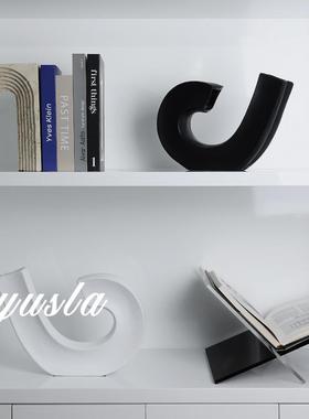 创意萌简约客摆厅茶几插样干花餐厅HXV吧台柜花器板间别墅软装瓶