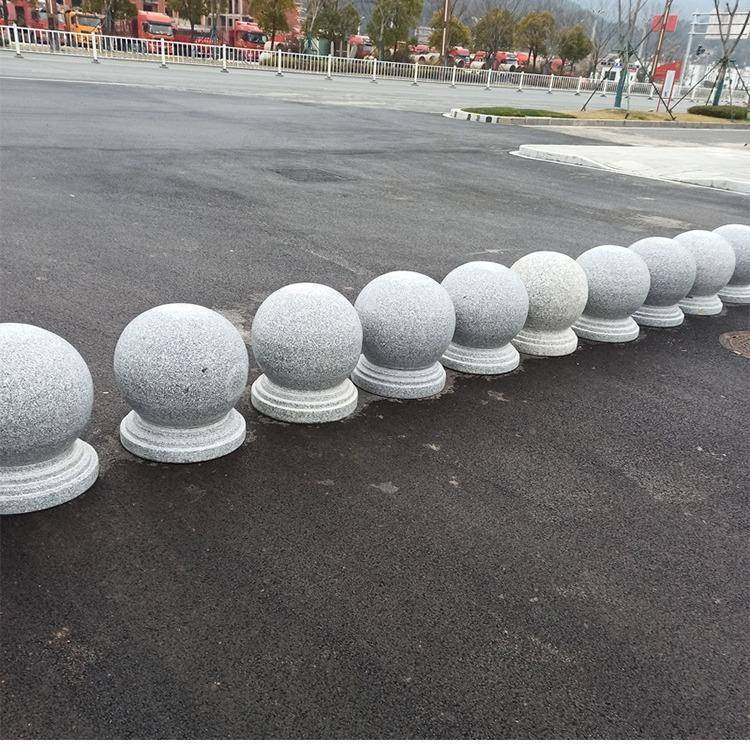 挡车石球花岩033路障岗圆球理石公园墩学校车挡石广场路边阻大车