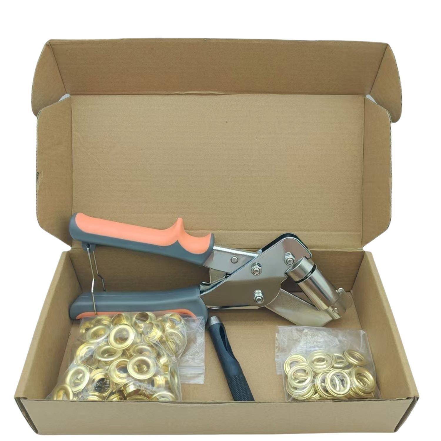 装10m具m孔扣打孔帆帐篷布金属鸡眼扣气FOY气眼扣安工手压钳手动