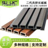 WPC塑板木压纹墙板墙面木FCQ生态塑长木城板塑木吊顶板外墙长城板