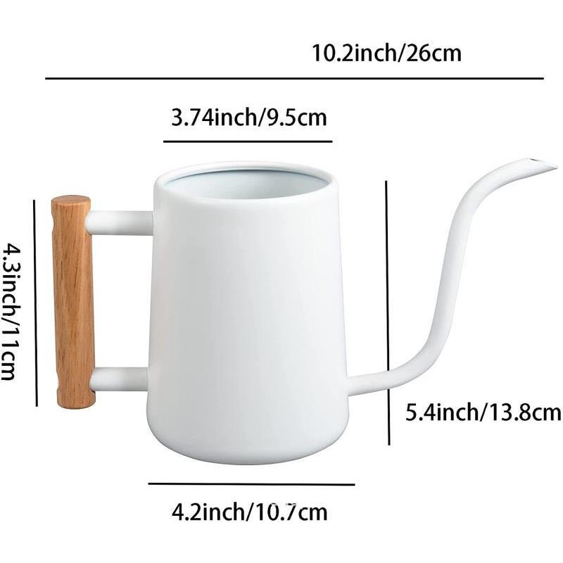 不木锈钢木柄浇花壶AUQ木柄淋花壶钢不锈钢柄浇室花壶不锈浇水壶