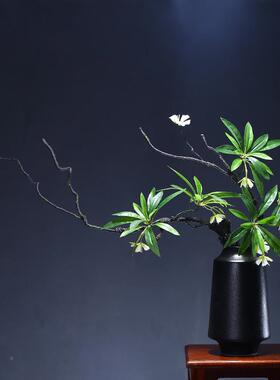 宿新中式禅意仿真花摆件酒样板间绿植装饰品茶花室民店花瓶插MH00