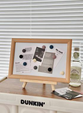 ins擦磁吸白板冰贴箱贴展示板忘烘焙备便利桌面留言装饰jh740567