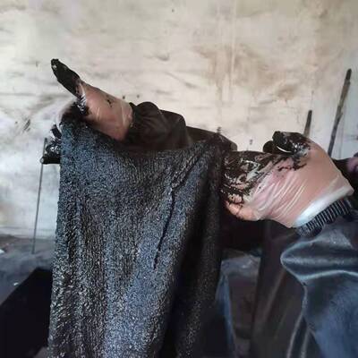 厂麻家沥青麻布片包管道用青麻布袋油沥无品牌/麻丝浸沥青油布