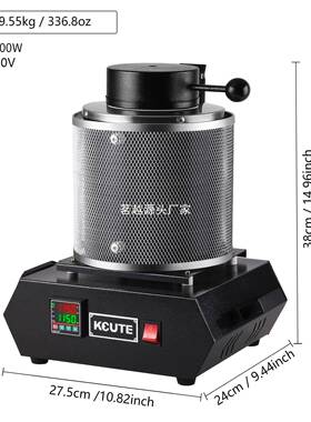 首熔金炉金银铜金属融IEY炉饰带网1-2-化3公斤首饰金炉石炼墨坩埚