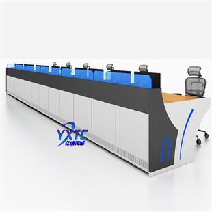 豪华监控系统挥工中心作台度室机房电脑桌操作指台调是否支持监控