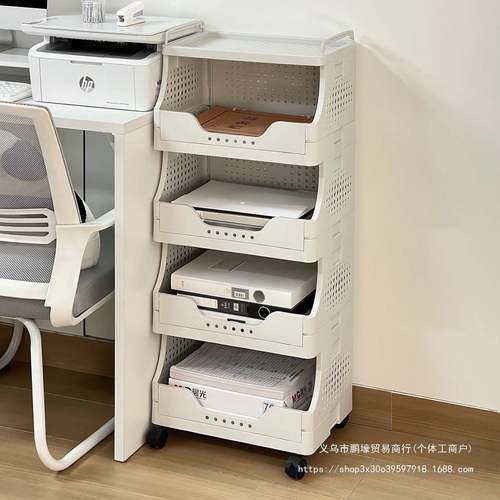 小办公室WJN打印机置物架落地推车动文件收纳架桌多层可移储物架