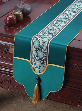 新中禅意茶席盖XIG电视柜布长条茶式旗桌茶垫中国风桌旗